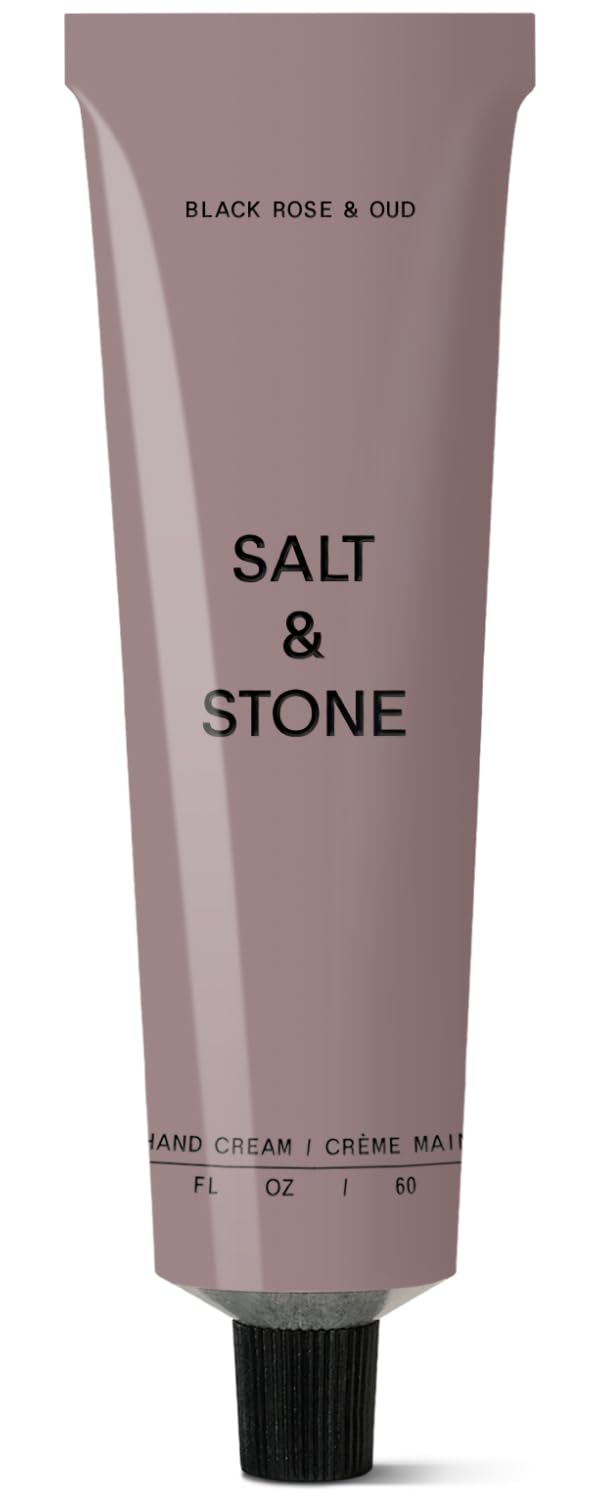 Salt & Stone Hand Cream – Black Rose & Oud, Hydrates & Softens, Fast-Absorbing, 2 fl oz